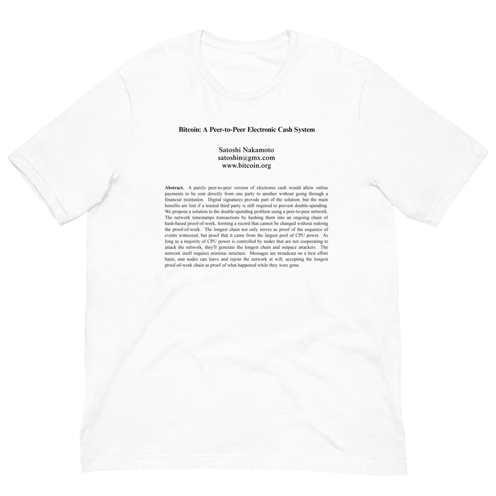 Bitcoin Whitepaper Shirt